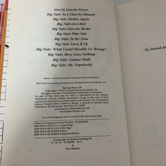 BIG NATE Lot Of 5 CHILDREN'S Comics SOFT COVER BOOKS, One It’s Hard Cover - Picture 3 of 9